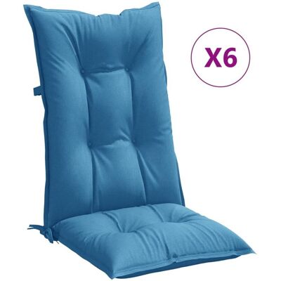 vidaXL Poduszki z wysokim oparciem - 6 szt. Melange Niebieski 120x50x7 cm vidaXL Poduszki z wysokim oparciem - 6 szt. Melange Niebieski 120x50x7 cm