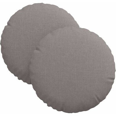 vidaXL Poduszki na siedziska 2 pcs Ciemnoszary Ø30 x 13 cm tkanina vidaXL Poduszki na siedziska 2 pcs Ciemnoszary Ø30 x 13 cm tkanina