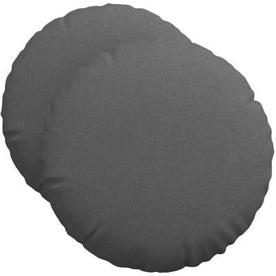 vidaXL Poduszki na siedziska 2 pcs Ciemnoszary Ø50 x 19 cm tkanina vidaXL Poduszki na siedziska 2 pcs Ciemnoszary Ø50 x 19 cm tkanina