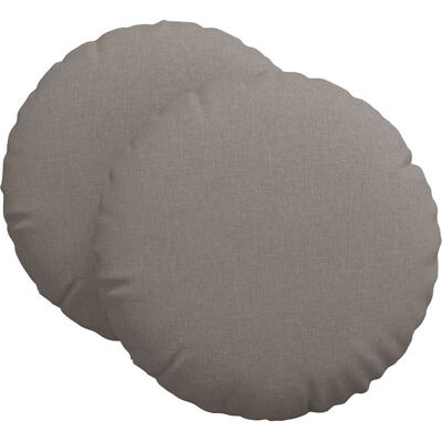 vidaXL Poduszki na siedziska 2 pcs Ciemnoszary Ø60 x 21 cm tkanina vidaXL Poduszki na siedziska 2 pcs Ciemnoszary Ø60 x 21 cm tkanina