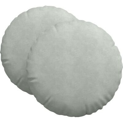 vidaXL Poduszki na siedziska 2 pcs Jasnoszary Ø 40 x 13 cm Aksamit vidaXL Poduszki na siedziska 2 pcs Jasnoszary Ø 40 x 13 cm Aksamit
