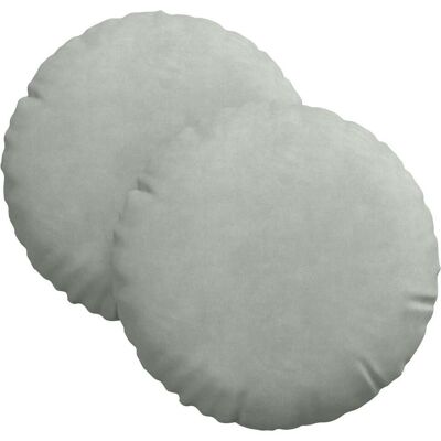 vidaXL Poduszki na siedziska 2 pcs Jasnoszary Ø 40 x 13 cm Aksamit vidaXL Poduszki na siedziska 2 pcs Jasnoszary Ø 40 x 13 cm Aksamit