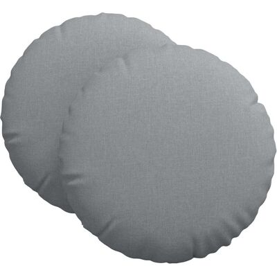 vidaXL Poduszki na siedziska 2 pcs Jasnoszary Ø60 x 21 cm tkanina vidaXL Poduszki na siedziska 2 pcs Jasnoszary Ø60 x 21 cm tkanina