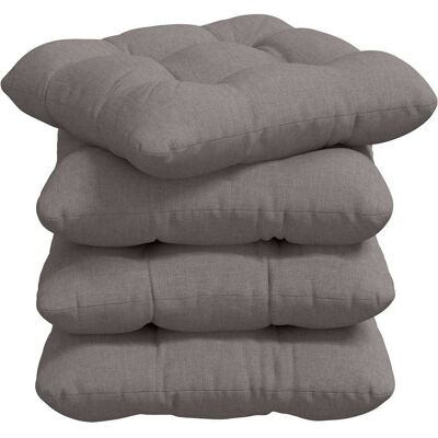 vidaXL Poduszki na siedziska 4 pcs Ciemnoszary 40 x 40 x 12 cm tkanina vidaXL Poduszki na siedziska 4 pcs Ciemnoszary 40 x 40 x 12 cm tkanina
