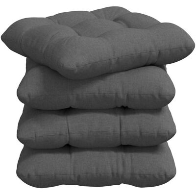 vidaXL Poduszki na siedziska 4 pcs Ciemnoszary 40 x 40 x 12 cm tkanina vidaXL Poduszki na siedziska 4 pcs Ciemnoszary 40 x 40 x 12 cm tkanina