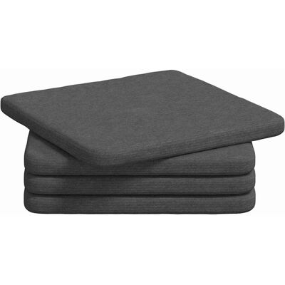 vidaXL Poduszki na siedziska 4 pcs Ciemnoszary 40 x 40 x 3 cm vidaXL Poduszki na siedziska 4 pcs Ciemnoszary 40 x 40 x 3 cm