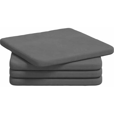vidaXL Poduszki na siedziska 4 pcs Ciemnoszary 40 x 40 x 3 cm vidaXL Poduszki na siedziska 4 pcs Ciemnoszary 40 x 40 x 3 cm
