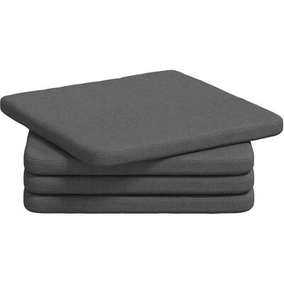 vidaXL Poduszki na siedziska 4 pcs Ciemnoszary 40 x 40 x 3 cm tkanina vidaXL Poduszki na siedziska 4 pcs Ciemnoszary 40 x 40 x 3 cm tkanina