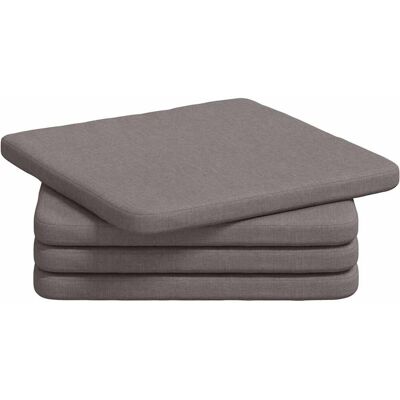 vidaXL Poduszki na siedziska 4 pcs Ciemnoszary 40 x 40 x 3 cm tkanina vidaXL Poduszki na siedziska 4 pcs Ciemnoszary 40 x 40 x 3 cm tkanina