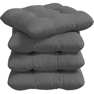 vidaXL Poduszki na siedziska 4 pcs Ciemnoszary 45 x 45 cm vidaXL Poduszki na siedziska 4 pcs Ciemnoszary 45 x 45 cm