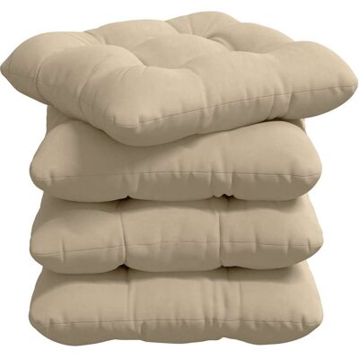 vidaXL Poduszki na siedziska 4 pcs Kremowy 40 x 40 cm vidaXL Poduszki na siedziska 4 pcs Kremowy 40 x 40 cm