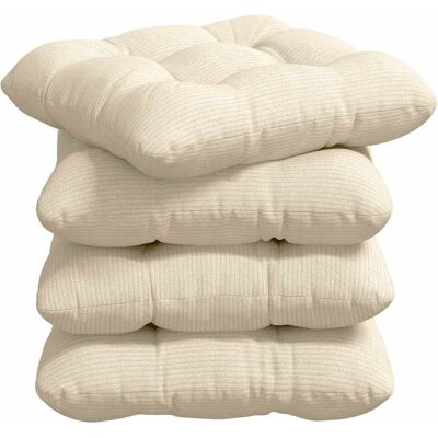 vidaXL Poduszki na siedziska 4 pcs Kremowy 40 x 40 cm vidaXL Poduszki na siedziska 4 pcs Kremowy 40 x 40 cm