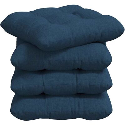 vidaXL Poduszki na siedziska 4 pcs Niebieski 45 x 45 x 12 cm tkanina vidaXL Poduszki na siedziska 4 pcs Niebieski 45 x 45 x 12 cm tkanina