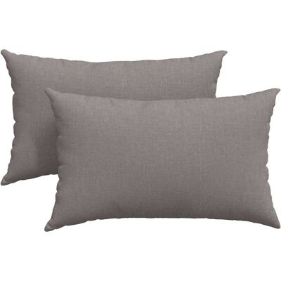 vidaXL Poduszki na sofę 2 pcs Ciemnoszary 50 x 30 cm tkanina vidaXL Poduszki na sofę 2 pcs Ciemnoszary 50 x 30 cm tkanina