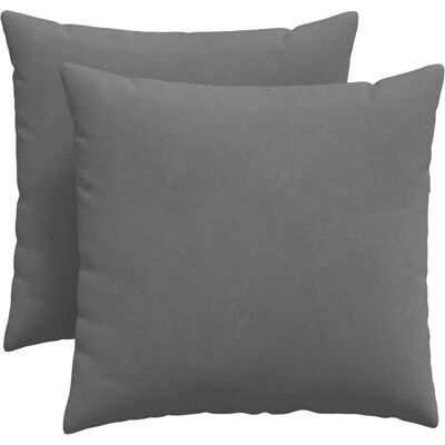 vidaXL Poduszki na sofę 2 pcs Ciemnoszary 50 x 50 cm tkanina vidaXL Poduszki na sofę 2 pcs Ciemnoszary 50 x 50 cm tkanina