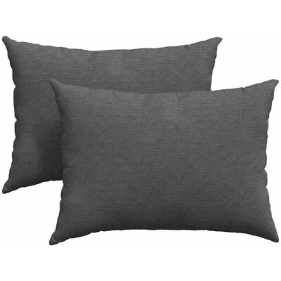 vidaXL Poduszki na sofę 2 pcs Ciemnoszary 70 x 50 cm vidaXL Poduszki na sofę 2 pcs Ciemnoszary 70 x 50 cm