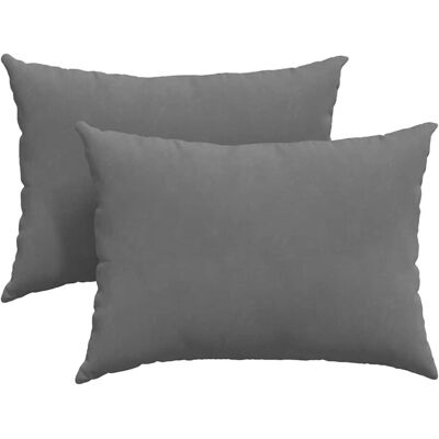 vidaXL Poduszki na sofę 2 pcs Ciemnoszary 70 x 50 cm tkanina vidaXL Poduszki na sofę 2 pcs Ciemnoszary 70 x 50 cm tkanina