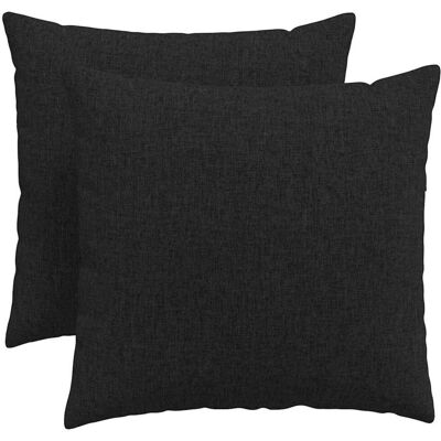 vidaXL Poduszki na sofę 2 pcs Czarny 50 x 50 cm tkanina vidaXL Poduszki na sofę 2 pcs Czarny 50 x 50 cm tkanina