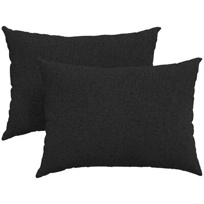 vidaXL Poduszki na sofę 2 pcs Czarny 70 x 50 cm tkanina vidaXL Poduszki na sofę 2 pcs Czarny 70 x 50 cm tkanina