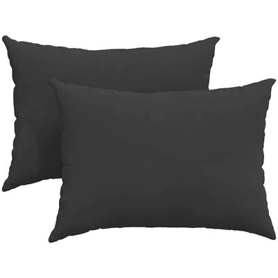 vidaXL Poduszki na sofę 2 pcs Czarny 70 x 50 cm tkanina vidaXL Poduszki na sofę 2 pcs Czarny 70 x 50 cm tkanina