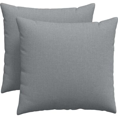 vidaXL Poduszki na sofę 2 pcs Jasnoszary 50 x 50 cm tkanina vidaXL Poduszki na sofę 2 pcs Jasnoszary 50 x 50 cm tkanina
