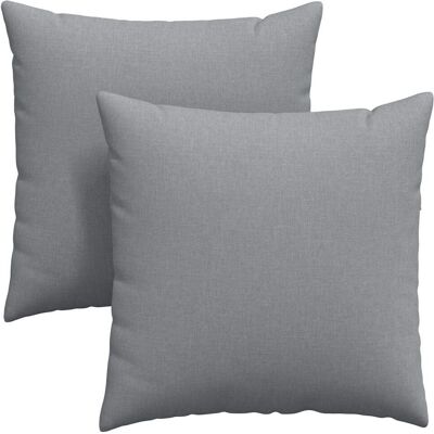 vidaXL Poduszki na sofę 2 pcs Jasnoszary 60 x 60 cm tkanina vidaXL Poduszki na sofę 2 pcs Jasnoszary 60 x 60 cm tkanina