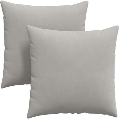 vidaXL Poduszki na sofę 2 pcs Jasnoszary 60 x 60 cm tkanina vidaXL Poduszki na sofę 2 pcs Jasnoszary 60 x 60 cm tkanina