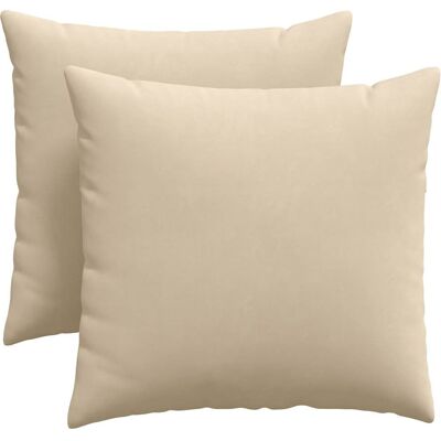 vidaXL Poduszki na sofę 2 pcs Kremowy 45 x 45 cm tkanina vidaXL Poduszki na sofę 2 pcs Kremowy 45 x 45 cm tkanina