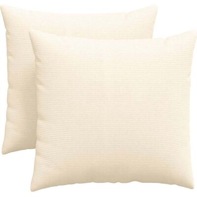 vidaXL Poduszki na sofę 2 pcs Kremowy 45 x 45 cm Tkanina sztruksowa vidaXL Poduszki na sofę 2 pcs Kremowy 45 x 45 cm Tkanina sztruksowa