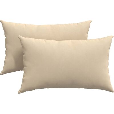 vidaXL Poduszki na sofę 2 pcs Kremowy 50 x 30 cm tkanina vidaXL Poduszki na sofę 2 pcs Kremowy 50 x 30 cm tkanina