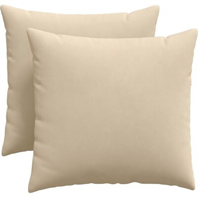 vidaXL Poduszki na sofę 2 pcs Kremowy 50 x 50 cm tkanina vidaXL Poduszki na sofę 2 pcs Kremowy 50 x 50 cm tkanina