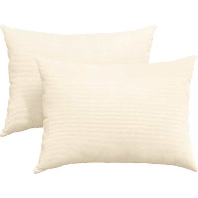 vidaXL Poduszki na sofę 2 pcs Kremowy 70 x 50 cm Tkanina sztruksowa vidaXL Poduszki na sofę 2 pcs Kremowy 70 x 50 cm Tkanina sztruksowa
