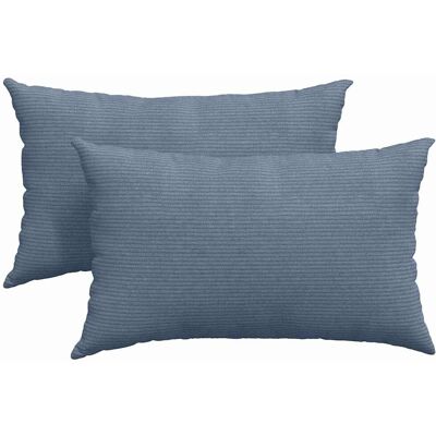 vidaXL Poduszki na sofę 2 pcs Niebieski 50 x 30 cm Tkanina sztruksowa vidaXL Poduszki na sofę 2 pcs Niebieski 50 x 30 cm Tkanina sztruksowa