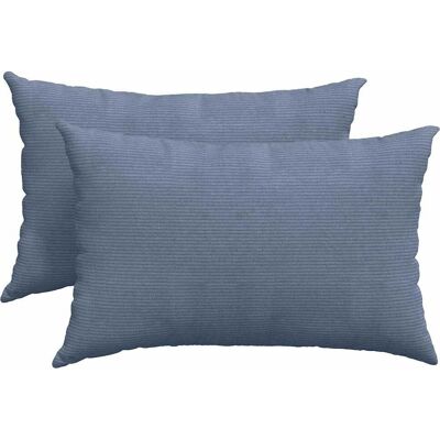 vidaXL Poduszki na sofę 2 pcs Niebieski 60 x 40 cm Tkanina sztruksowa vidaXL Poduszki na sofę 2 pcs Niebieski 60 x 40 cm Tkanina sztruksowa