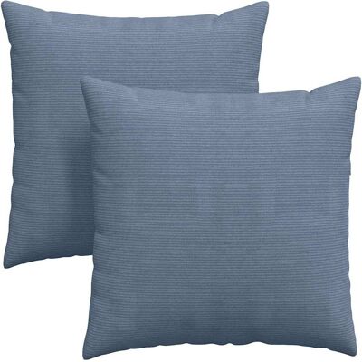 vidaXL Poduszki na sofę 2 pcs Niebieski 60 x 60 cm Tkanina sztruksowa vidaXL Poduszki na sofę 2 pcs Niebieski 60 x 60 cm Tkanina sztruksowa