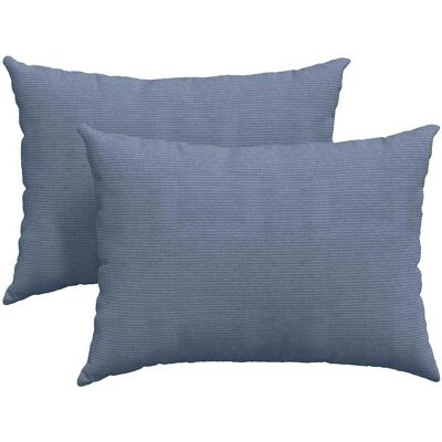 vidaXL Poduszki na sofę 2 pcs Niebieski 70 x 50 cm Tkanina sztruksowa vidaXL Poduszki na sofę 2 pcs Niebieski 70 x 50 cm Tkanina sztruksowa