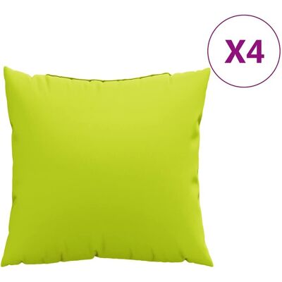 vidaXL Poduszki na sofę 4 szt. Jasnozielone 60x60 cm Tkanina vidaXL Poduszki na sofę 4 szt. Jasnozielone 60x60 cm Tkanina