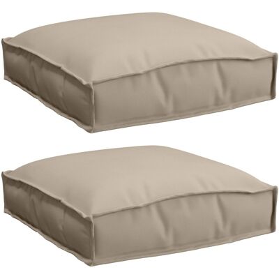 vidaXL Poduszki Paletowe na siedzisko 2 szt. Taupe 40x40x8 cm Tkanina Oxford vidaXL Poduszki Paletowe na siedzisko 2 szt. Taupe 40x40x8 cm Tkanina Oxford