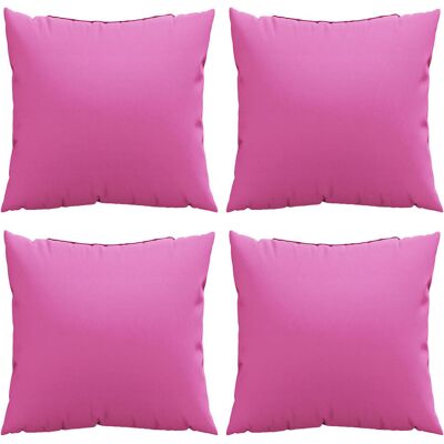 vidaXL Poduszki rozrzucone Gładki z poduszką 4 pcs Różowy 50 x 50 cm vidaXL Poduszki rozrzucone Gładki z poduszką 4 pcs Różowy 50 x 50 cm