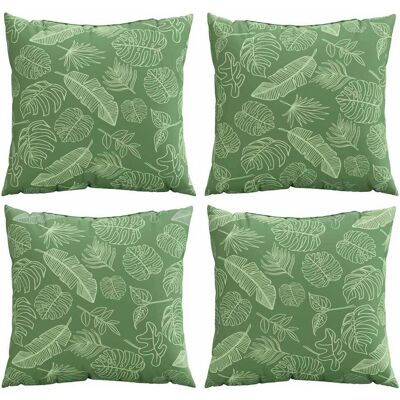 vidaXL Poduszki rozrzucone Liść 4 pcs Wzór liścia 50 x 50 cm vidaXL Poduszki rozrzucone Liść 4 pcs Wzór liścia 50 x 50 cm