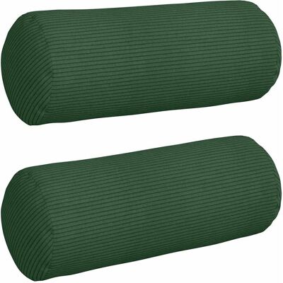 vidaXL Poduszki Wałkowe 2 pcs Ciemna zieleń Ø 15 x 40 cm vidaXL Poduszki Wałkowe 2 pcs Ciemna zieleń Ø 15 x 40 cm
