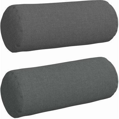 vidaXL Poduszki Wałkowe 2 pcs Ciemnoszary Ø 15 x 40 cm tkanina vidaXL Poduszki Wałkowe 2 pcs Ciemnoszary Ø 15 x 40 cm tkanina