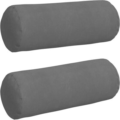 vidaXL Poduszki Wałkowe 2 pcs Ciemnoszary Ø 25 x 70 cm vidaXL Poduszki Wałkowe 2 pcs Ciemnoszary Ø 25 x 70 cm