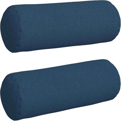vidaXL Poduszki Wałkowe 2 pcs Niebieski Ø 25 x 70 cm tkanina vidaXL Poduszki Wałkowe 2 pcs Niebieski Ø 25 x 70 cm tkanina