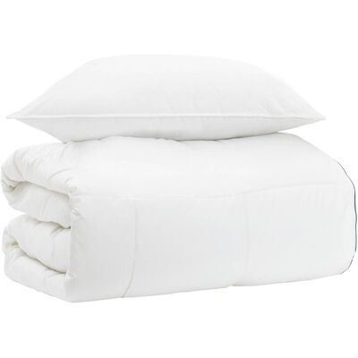 vidaXL Zestaw kołder Biały 140 x 200 cm Bawełna, bambus, poliester vidaXL Zestaw kołder Biały 140 x 200 cm Bawełna, bambus, poliester