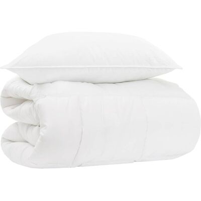 vidaXL Zestaw kołder z poduszką 2 pcs Biały Bambus vidaXL Zestaw kołder z poduszką 2 pcs Biały Bambus