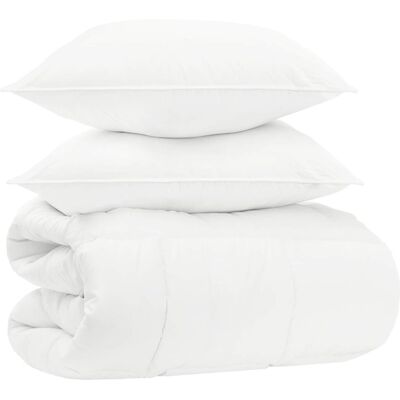 vidaXL Zestaw kołdry Biały 240 x 260 cm Bawełna, bambus, poliester vidaXL Zestaw kołdry Biały 240 x 260 cm Bawełna, bambus, poliester