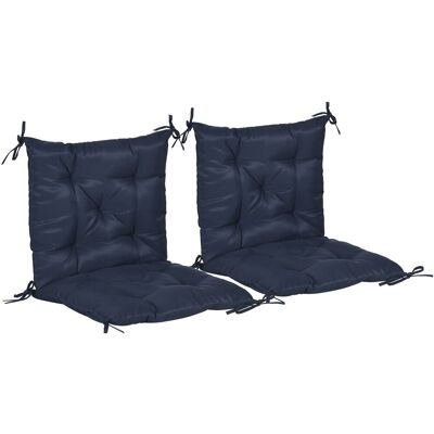 Zestaw 2 poduszek na siedziska Outsunny, poduszki na krzesła 98 x 50 cm z wiązaniami, poszycie materiałowe, tapicerowana poduszka o grubości 8 cm, b.. Zestaw 2 poduszek na siedziska Outsunny, poduszki na krzesła 98 x 50 cm z wiązaniami, poszycie materiałowe, tapicerowana poduszka o grubości 8 cm, b..