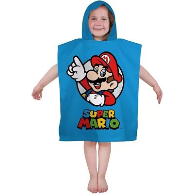 Character World Ponczo Ręcznik Z Kapturem Super Mario Dla Dzieci 50x115 Cm Character World Ponczo Ręcznik Z Kapturem Super Mario Dla Dzieci 50x115 Cm