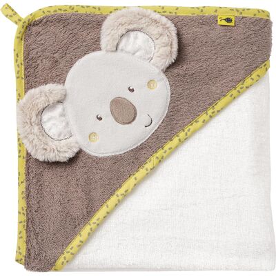 Fehn Ręcznik Kąpielowy Z Kapturem Dla Niemowląt Koala 80x80 Cm Chłonny Miękki Fehn Ręcznik Kąpielowy Z Kapturem Dla Niemowląt Koala 80x80 Cm Chłonny Miękki